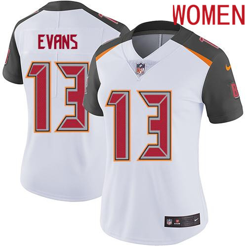 2019 Women Tampa Bay Buccaneers #13 Evans white Nike Vapor Untouchable Limited NFL Jersey->women nfl jersey->Women Jersey